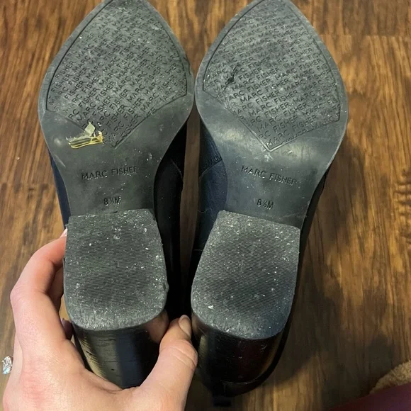 Marc Fisher Sleek Black Ankle Booties - Picture 5 of 5